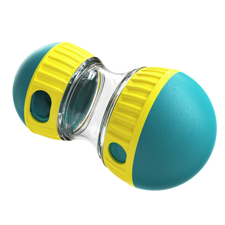 Blue treat dispensing dog tumbler toy