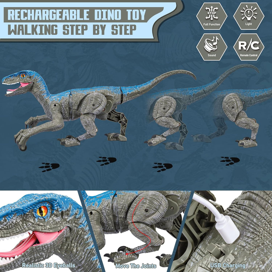 Remote Control Velociraptor with Lifelike Moves and Roars