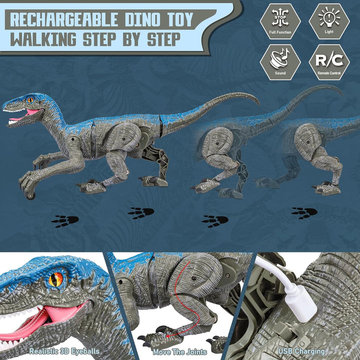 Remote Control Velociraptor with Lifelike Moves and Roars