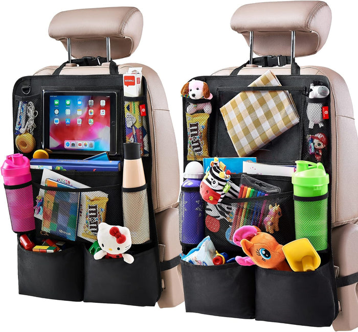 Harwelton™ Car Back Seat Organiser 2-Pack with Tablet Holder and 9 Pockets