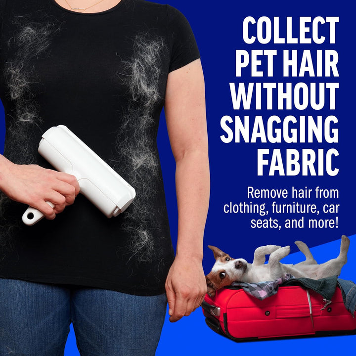 Harwelton™ Reusable Pet Hair Roller with Self-Cleaning Collection Chamber
