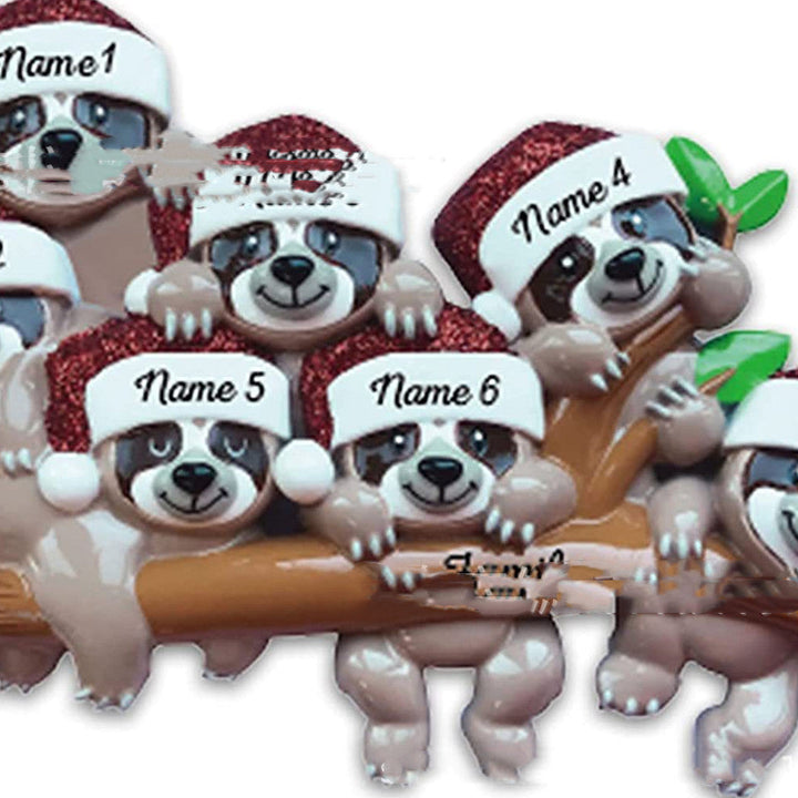 Acrylic Personalized Family Christmas Ornament w.Koala Bears; One for each family member