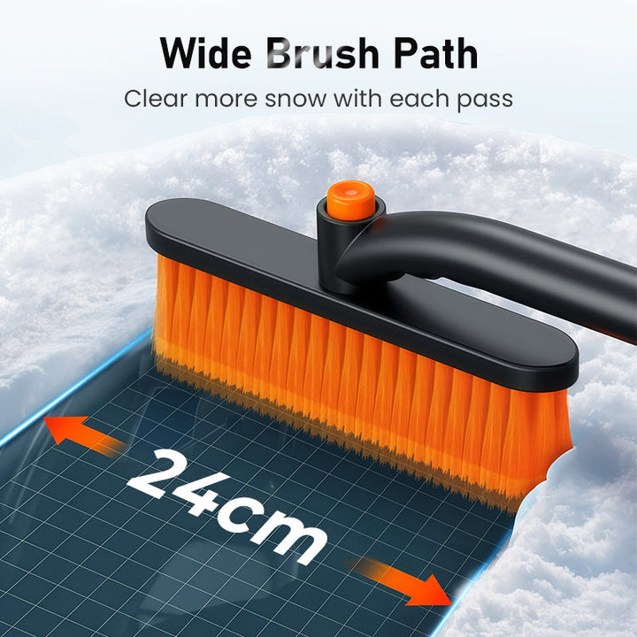 3-in-1 Telescopic Snow Brush and Ice Scraper with Swivel Head