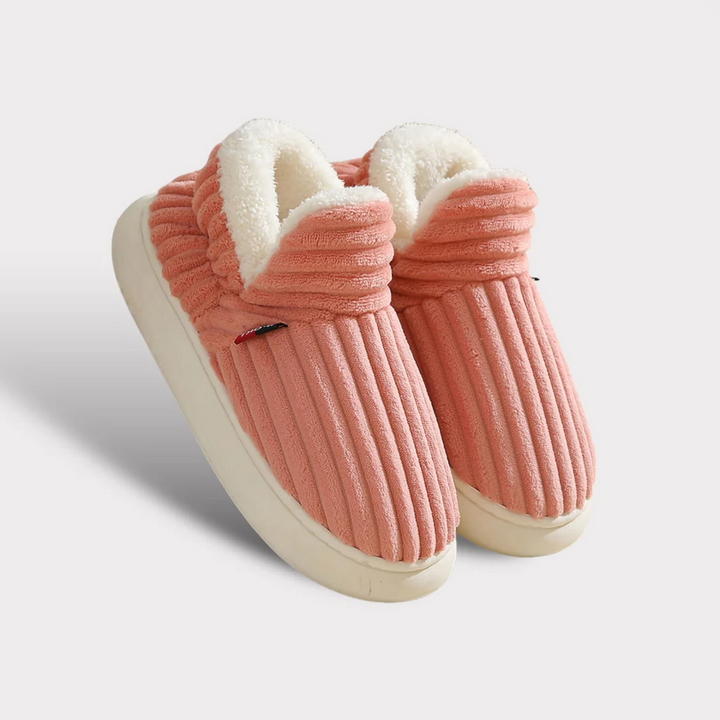 Fluffy Fleece Slippers with Thick Cushioned Non-Slip Sole