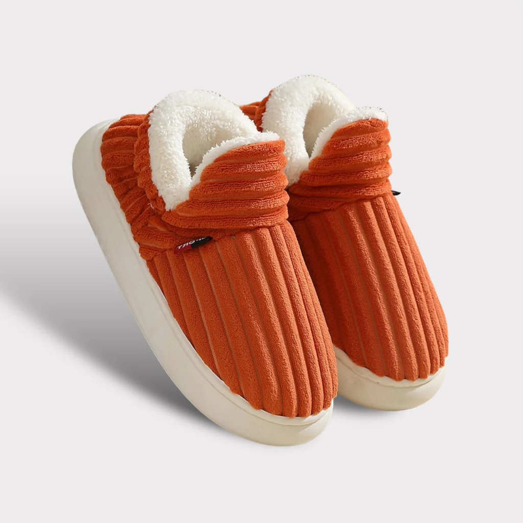 Fluffy Fleece Slippers with Thick Cushioned Non-Slip Sole