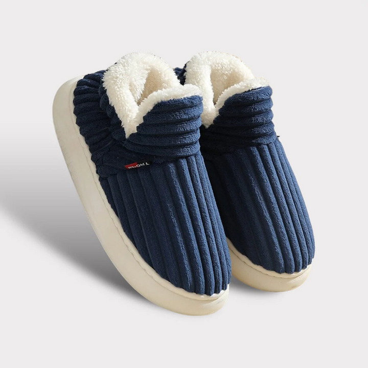 Fluffy Fleece Slippers with Thick Cushioned Non-Slip Sole