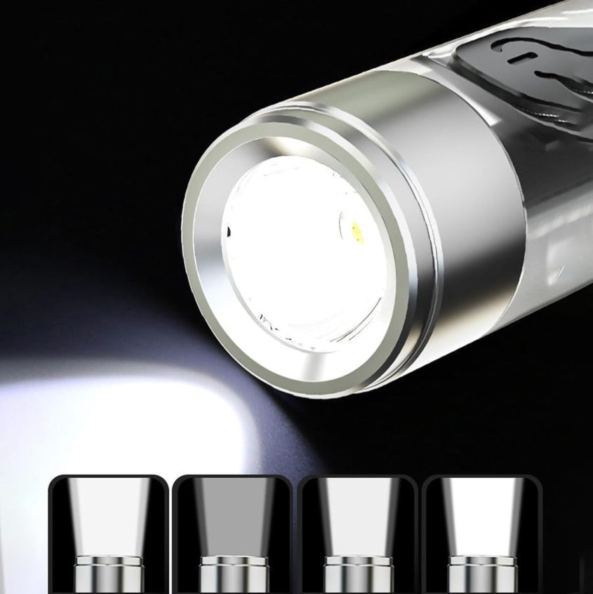 Rechargeable Keyring Torch with Magnetic Tail, 400 Lumens