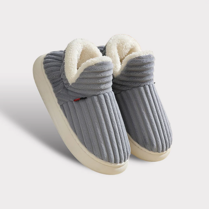 Fluffy Fleece Slippers with Thick Cushioned Non-Slip Sole