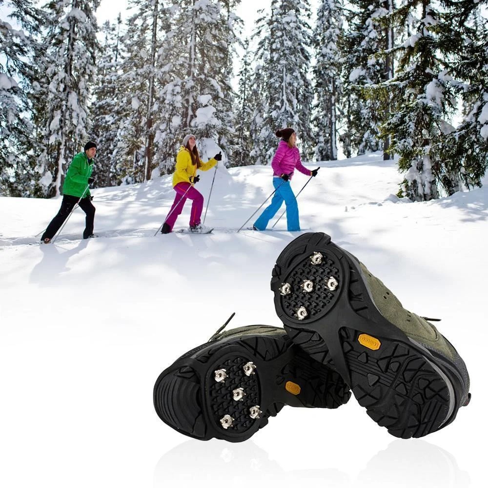 Harwelton™ Anti-Slip Ice Grips for Shoes – Steel Spikes, Set of 2 Pairs