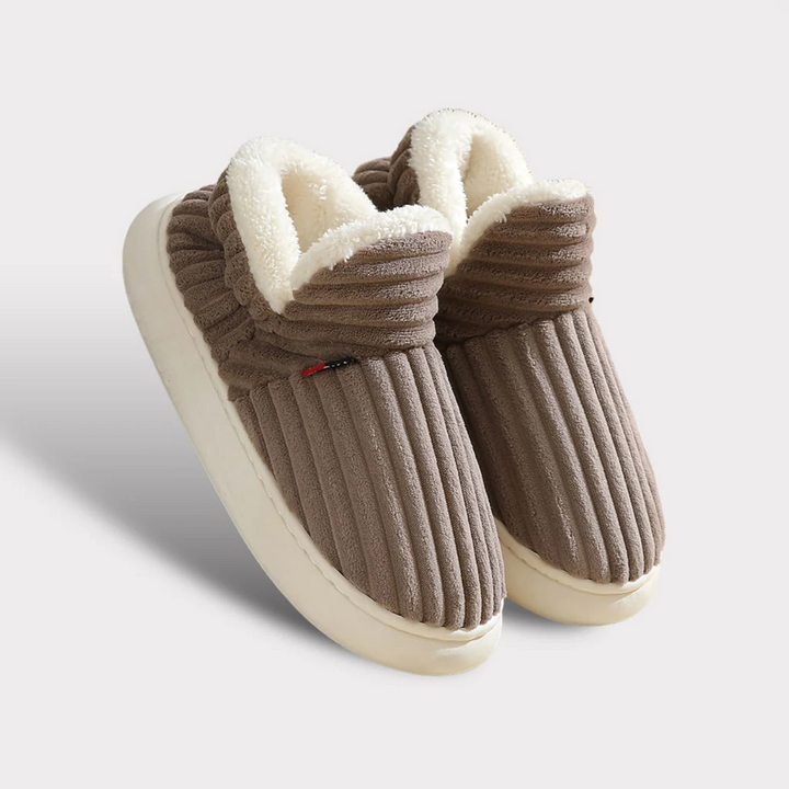 Fluffy Fleece Slippers with Thick Cushioned Non-Slip Sole