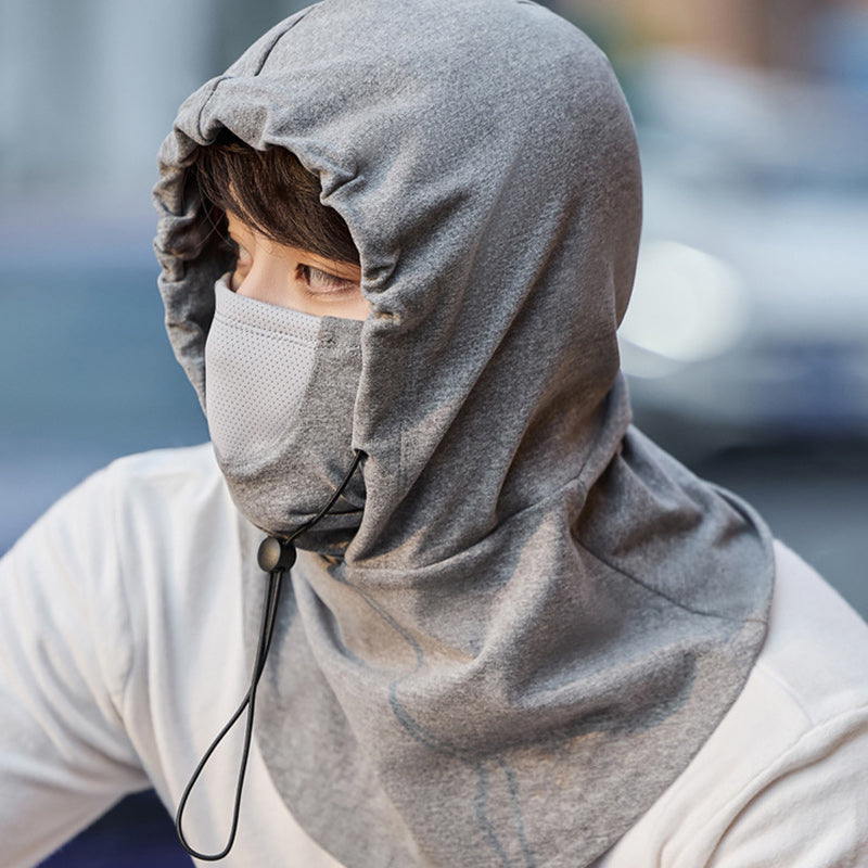 Hooded Cycling Face Mask with Built-In Neck Warmer