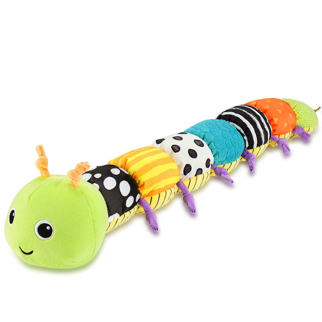 Musical Caterpillar Rattle Plush with Crinkle Textures