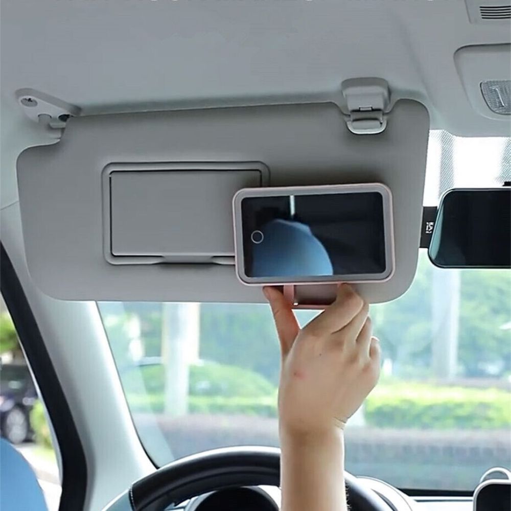 LED Car Vanity Mirror with Adjustable Brightness