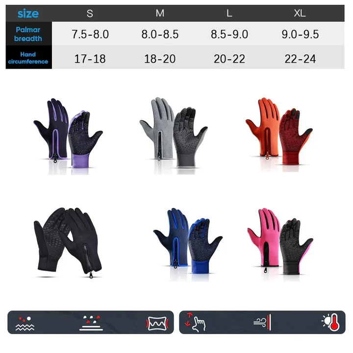 Harwelton™ Waterproof Thermal Touchscreen Gloves with Grip Palm
