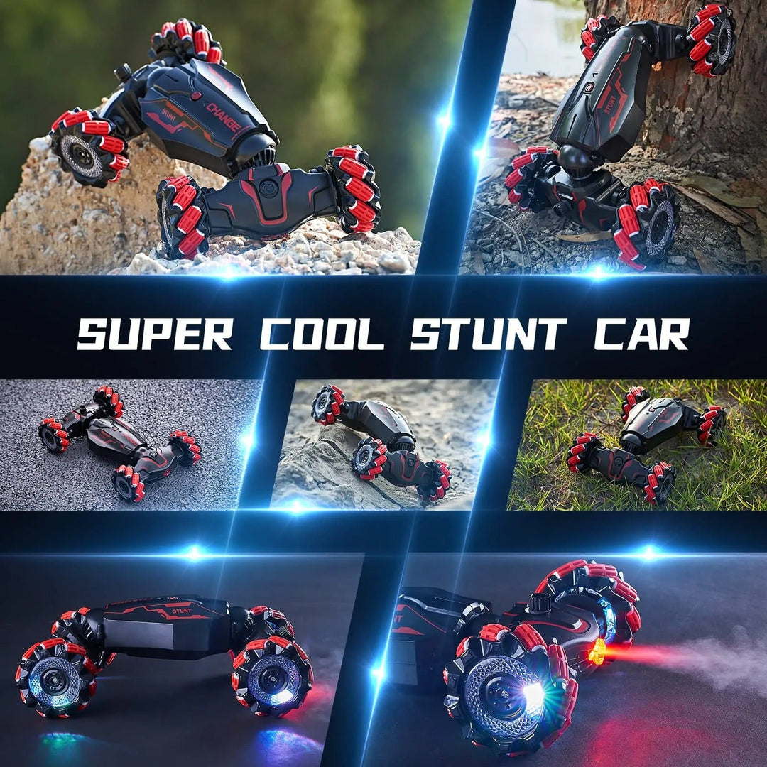 Gesture-Controlled RC Stunt Car with 4WD and 360° Spins