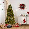 7ft artificial Christmas tree with warm lights