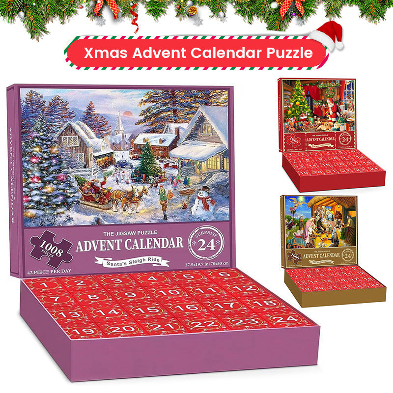 1000PCS Christmas Jigsaw Puzzles Advent Calendar  - Christmas Gift