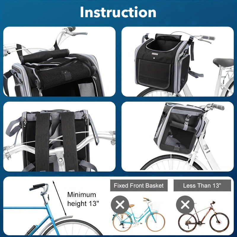 Expandable Bike Basket for Pets