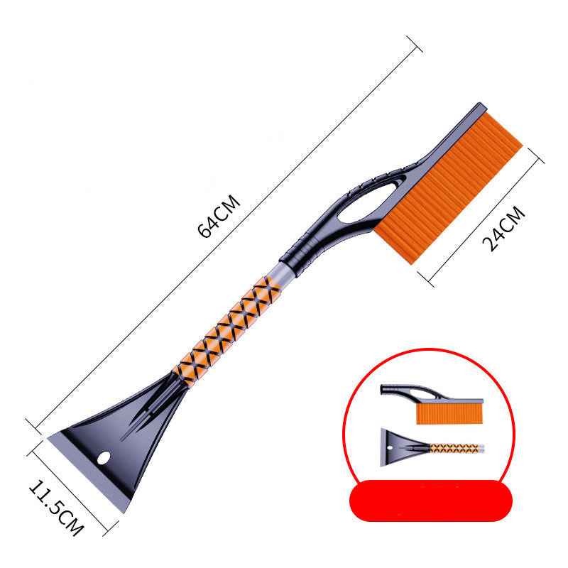 Telescopic Snow Brush and Ice Scraper with Rotating Head