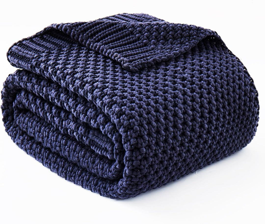 Chunky Knit Weighted Blanket in Breathable Cooling Microfibre