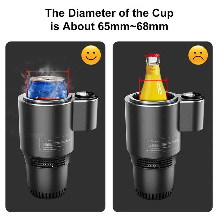 2-in-1 Car Cup Cooler and Warmer, Cools to 0°C, Heats to 60°C