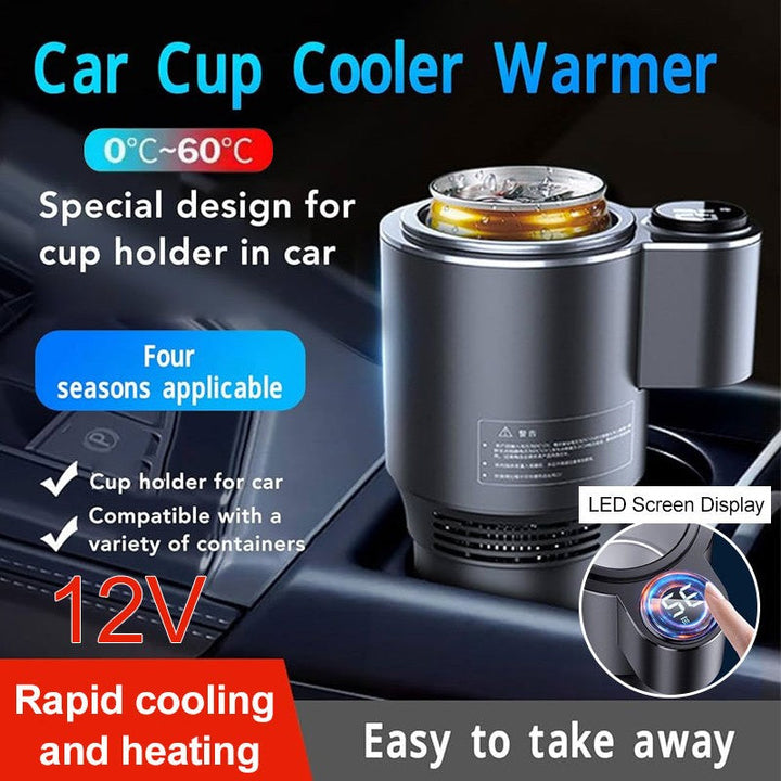 2-in-1 Car Cup Cooler and Warmer, Cools to 0°C, Heats to 60°C