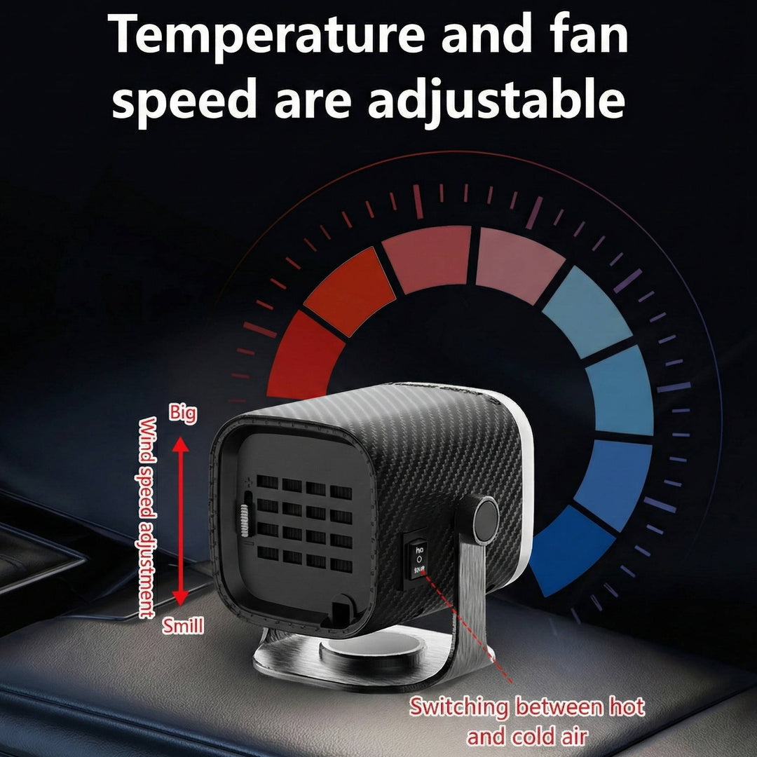 12V/24V Ceramic Car Heater &amp; Windscreen Defroster, 360° Rotating