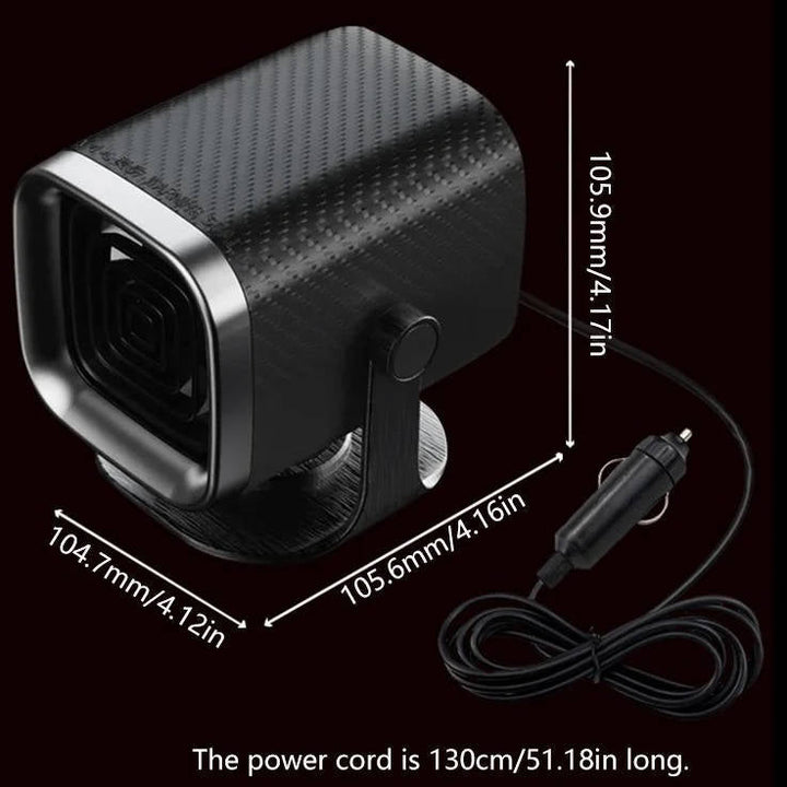12V/24V Ceramic Car Heater &amp; Windscreen Defroster, 360° Rotating