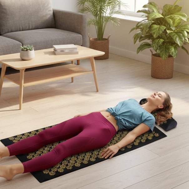 Acupressure Mat and Pillow Set for Back, Neck and Shoulders