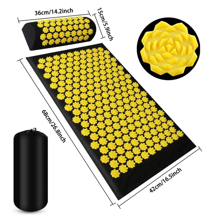 Harwelton™ Acupressure Mat and Pillow Set for Back, Neck and Shoulders