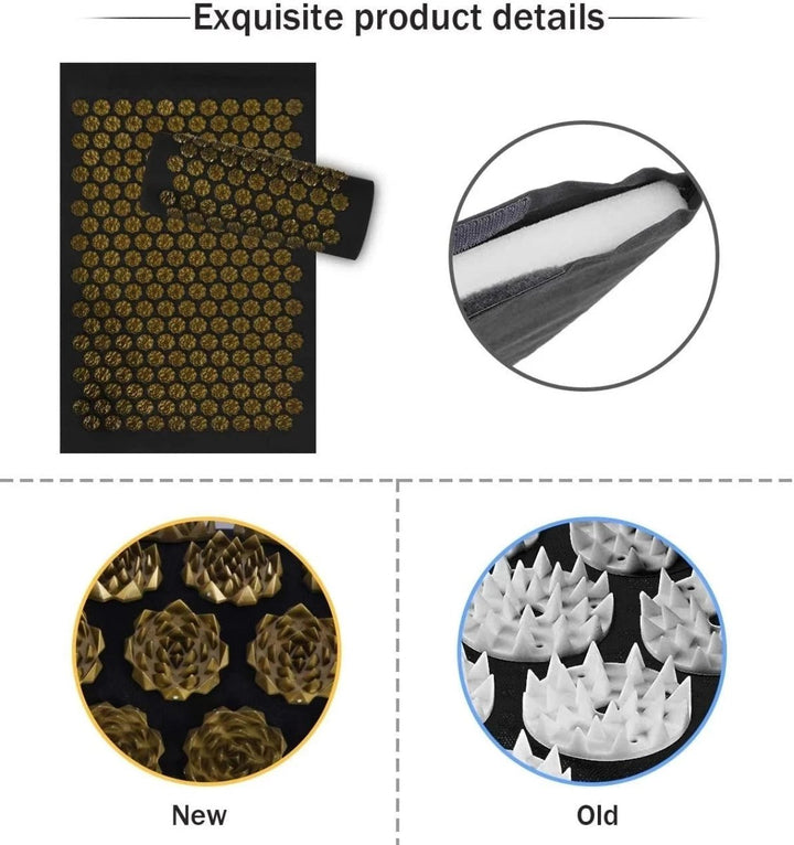 Acupressure Mat and Pillow Set for Back, Neck and Shoulders