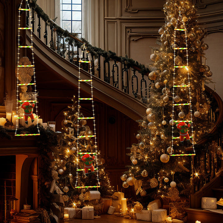 Climbing Santa Ladder LED Light with 8 Flashing Modes
