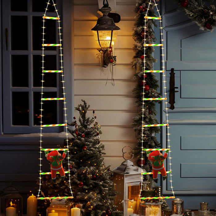 Harwelton™ Climbing Santa Ladder LED Light with 8 Flashing Modes