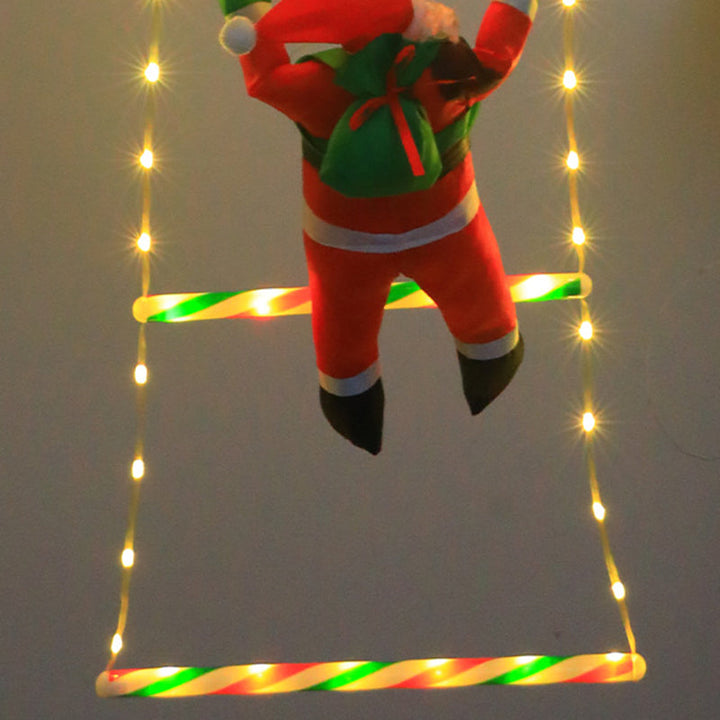 Climbing Santa Ladder LED Light with 8 Flashing Modes