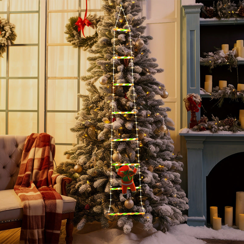 Climbing Santa Ladder LED Light with 8 Flashing Modes
