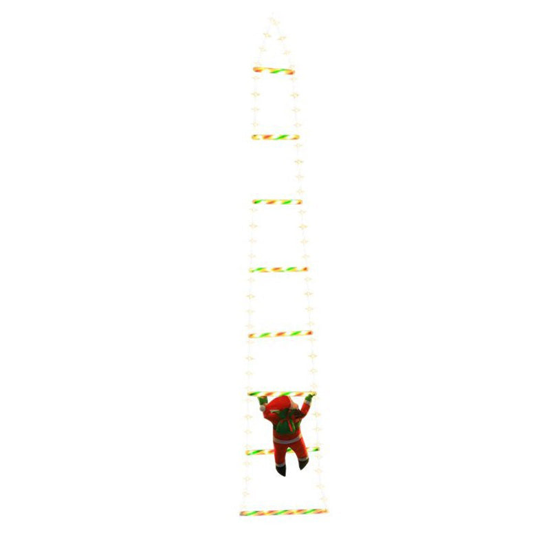 Climbing Santa Ladder LED Light with 8 Flashing Modes
