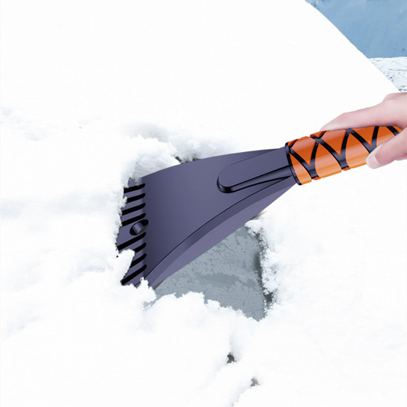 Telescopic Snow Brush and Ice Scraper with Rotating Head