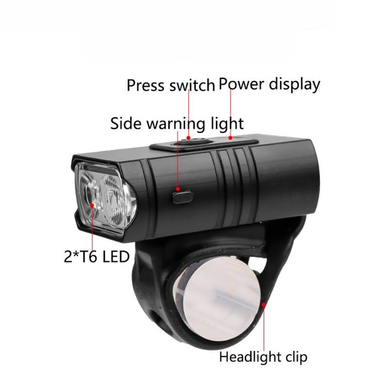 Harwelton™ 1000 Lumen Bike Light Set with Front and Rear Lights