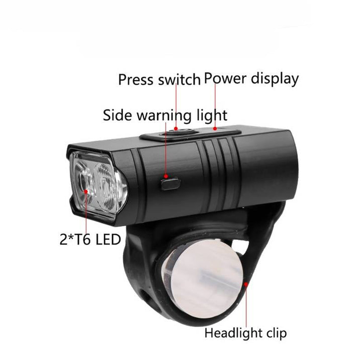 Harwelton™ 1000 Lumen Bike Light Set with Front and Rear Lights