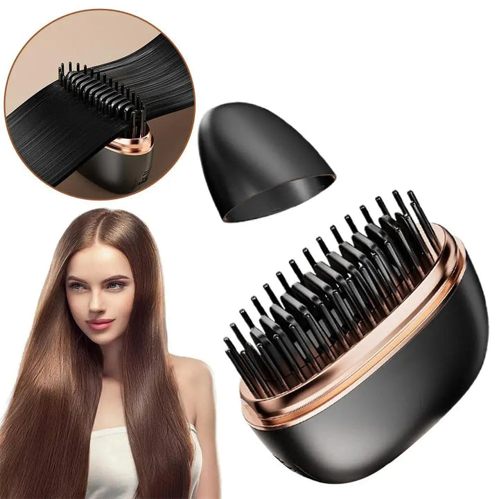 Cordless 2-in-1 Ceramic Straightening Comb for Travel