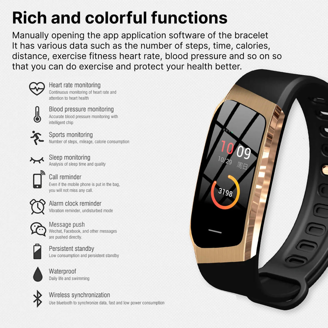 Harwelton™ Fitness Smartwatch with Sleep, Heart Rate and Step Tracking