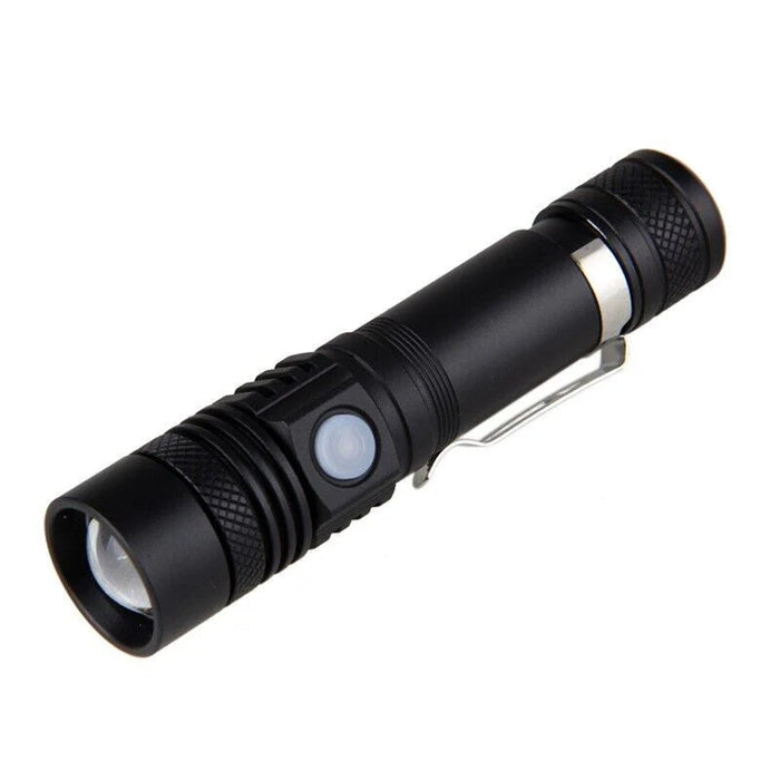 Harwelton™ Super Bright Rechargeable LED Torch with Zoom and 4 Modes