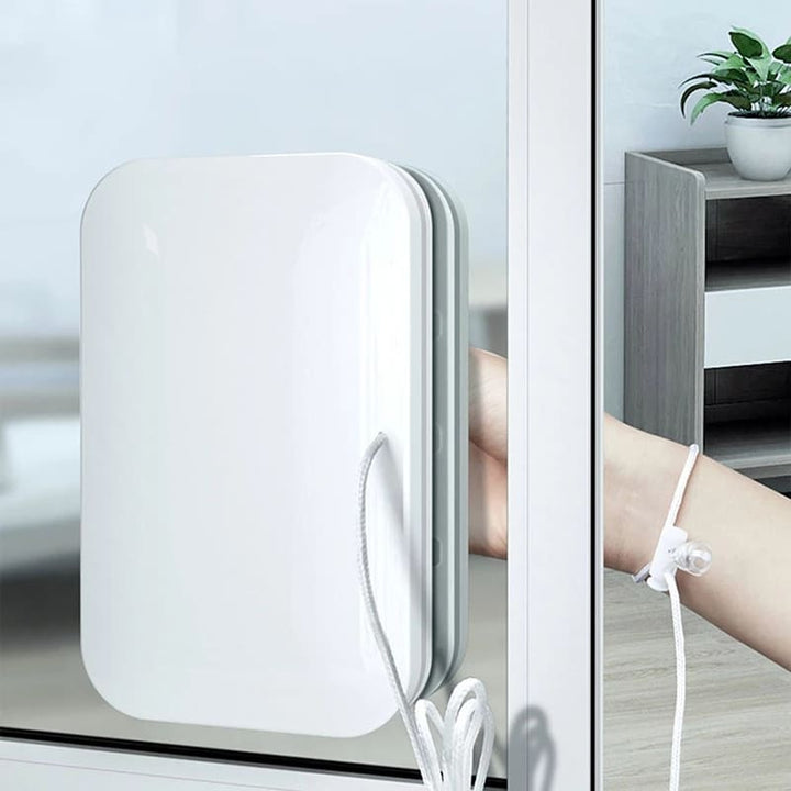 Double-Sided Magnetic Window Cleaner with Safety Cord