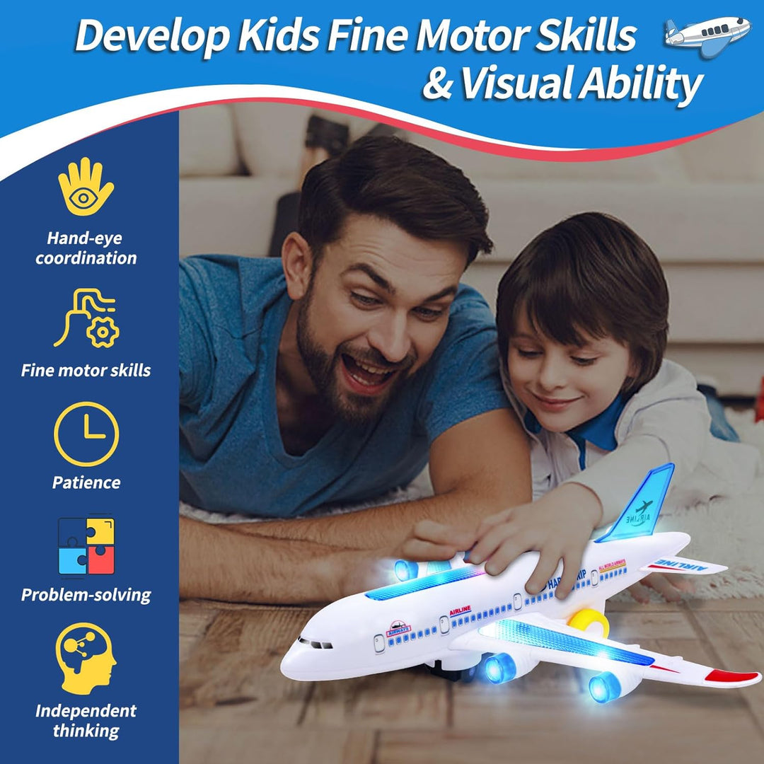 Harwelton™ Electric Toy Aeroplane with Lights, Sounds and Auto Movement