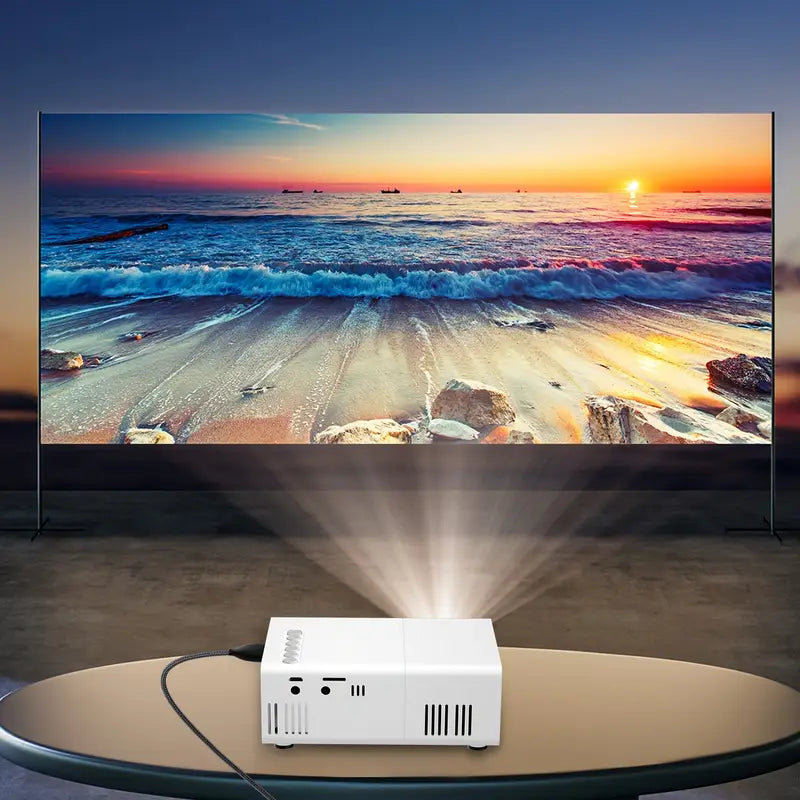 Harwelton™ Portable HD 720P Mini Projector with Fast Focus and Wi-Fi