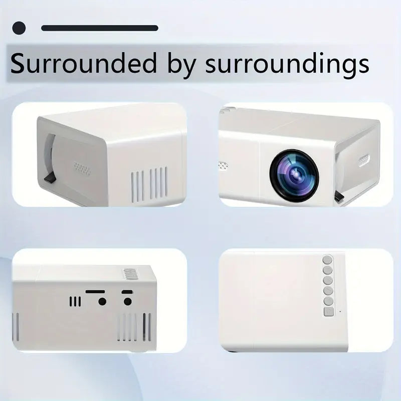 Harwelton™ Portable HD 720P Mini Projector with Fast Focus and Wi-Fi