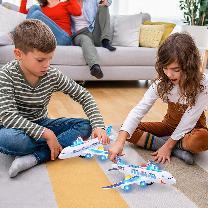 Harwelton™ Electric Toy Aeroplane with Lights, Sounds and Auto Movement