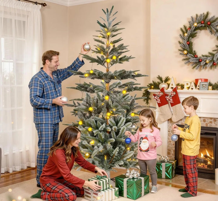 Lightly frosted Aspen fir tree, 7ft