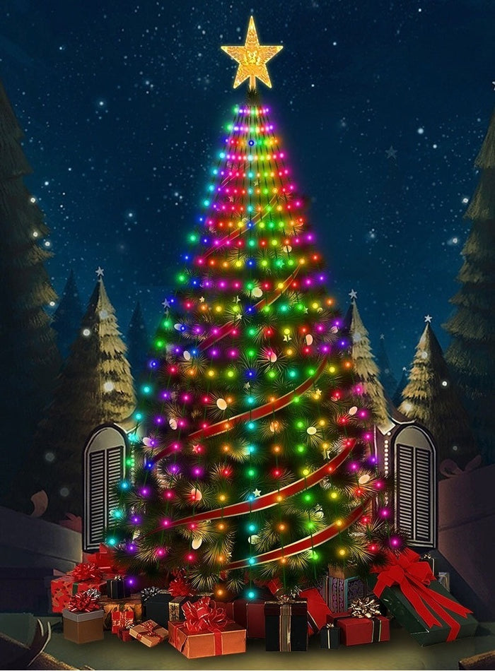 Harwelton Smart Christmas tree light curtain with 400 LEDs