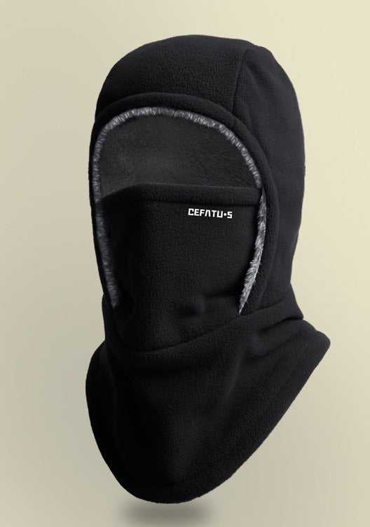 Harwelton Fleece Hooded Balaclava with Pull-Down Face Cover
